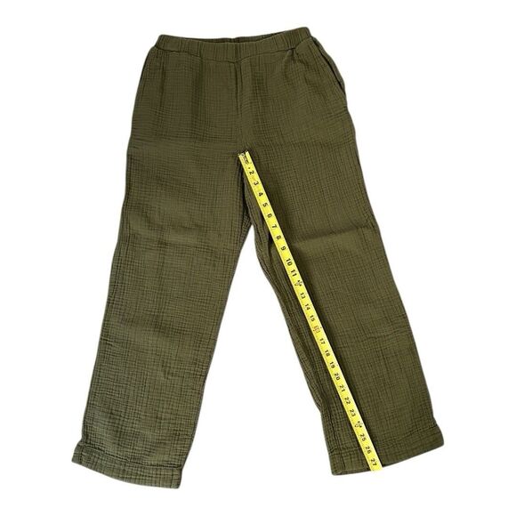 Xirena Pants Womens Medium Joggers Gauze Green Drawstring Cotton - Picture 2 of 8